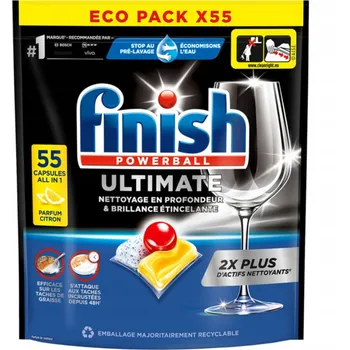 Tableta do myčky Finish Ultimate All in One Powerball Tablety do myčky nádobí Citron 55 ks