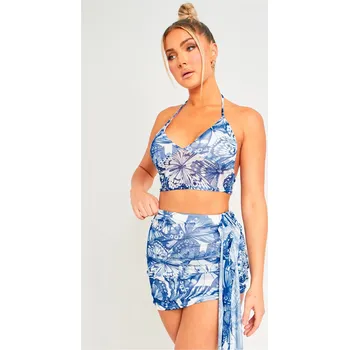 Dámské tričko Tričko Missy Empire Blue 1128535 8 (XS)