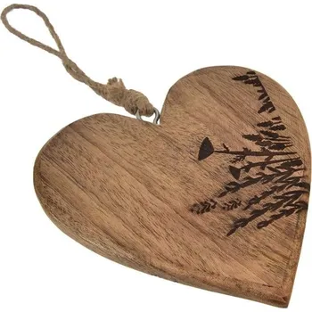 Vánoce Srdce mango LOUKA závěsné O0516