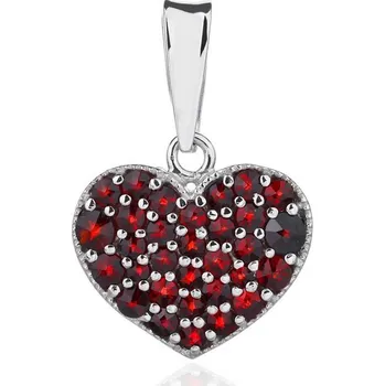 Řetízek Český Granát Stříbrný přívěsek 14003445001 bílá