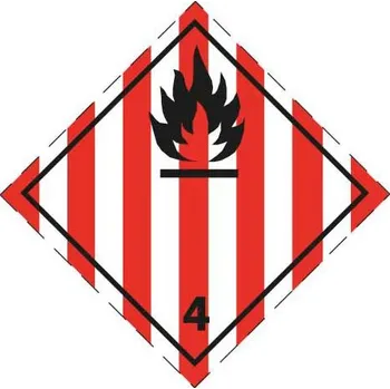 Značka ADR č. 4.1, pevná na plechu (10 x 10 cm)