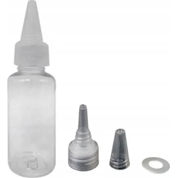 Láhev PLASTOVÁ DÁVKOVACÍ LAHVIČKA S APLIKÁTOREM 100 ML - PRŮHLEDNÁ