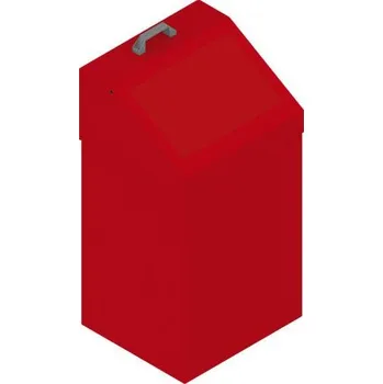 Skladový kontejner Kovový výklopný koš celobarevný červený - 70 l