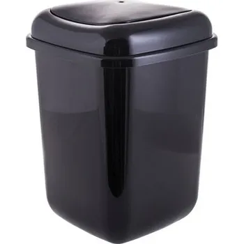 Skladový kontejner Jednobarevný odpadkový koš QUATRO 12 l - černý