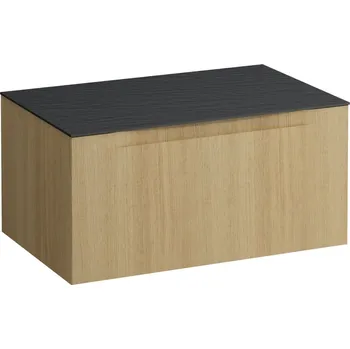 Koupelnový nábytek LAUFEN ARUN - zásuvkový element 800, s jednou zásuvkou, bez výřezu, s vrchní deskou Ardesia Nera, H4151001512501