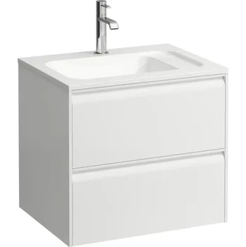 Koupelnový nábytek LAUFEN MEDA - skříňka pod umyvadlo, 2 zásuvky, pro umyvadlo H814113 z materiálu Marbond, H4216720112601