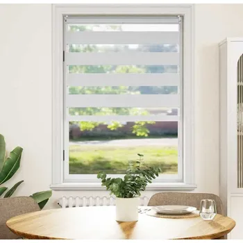 vidaXL Zebrová roleta 100,9 x 175 cm Šířka látky 96,7 cm [240211] Barva: Bílá