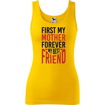 Dámské tílko s potiskem First my mother Velikost: L, Barva: Žlutá