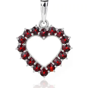 Řetízek Český Granát Jan Kos jewellery Stříbrný přívěsek 14002645001