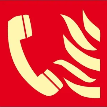 Ohlašovna požáru, plast 15,0 x 15,0 cm