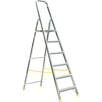 Žebřík Schůdky jednostranné hliníkové EUROSTYL, 6 stupňů, nosnost 120 kg