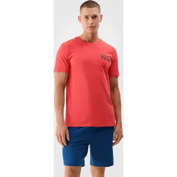 Pánské tričko 4F pánské tričko 4FWSS25TTSHM1984 korálové