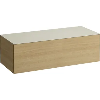 Koupelnový nábytek LAUFEN ILBAGNOALESSI - zásuvkový element 1200, s 1 zásuvkou, bez výřezu, s vrchní deskou Calce Avorio, H4313000972501