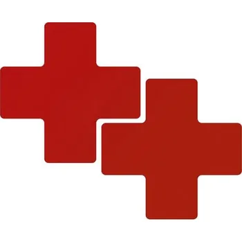 Značení Podlahové značení - Středová značka "+" 76,2 x 203,2 mm, 20 ks v balení, červená