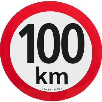 Označení max. rychlosti 100 km/h, reflexní fólie I. třídy Ø 15 cm
