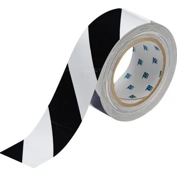 Lepicí páska Označovací podlahová páska 76,2 mm x 30 m černo-bílá