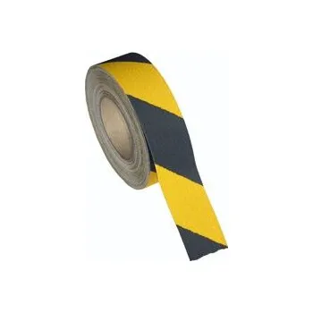 Výstražná páska Protiskluzová páska syté černožluté barvy (5 cm x 18 m)