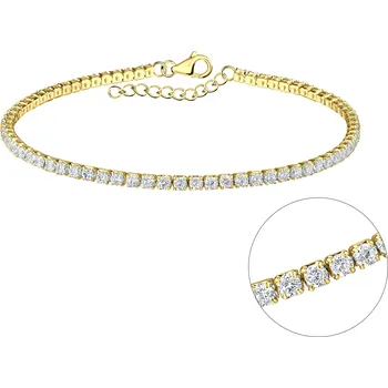 Náramek Pozlacený náramek TENNIS 18 cm Ag 925/1000