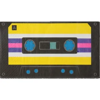 Papírový ubrousek Santex Ubrousky papírové 90's Kazeta 20x11cm 20ks