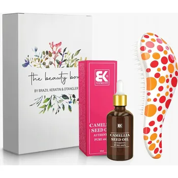 Kosmetická sada Beauty BOX rozčesávací kartáč Dtangler red point + olej z růže vinné 50 ml