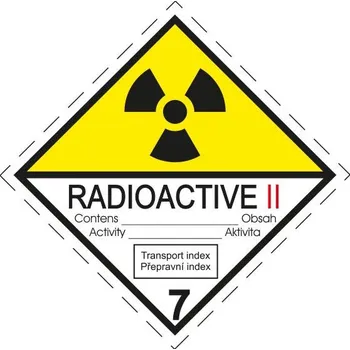 Značení Značka ADR č. 7B, samolepicí fólie (30 x 30 cm)