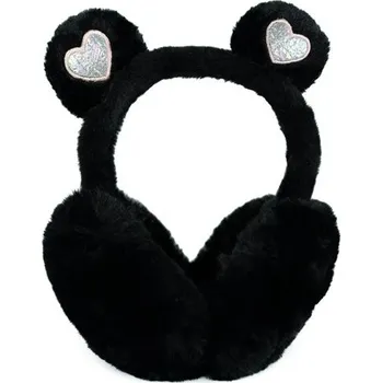 Zimní čelenka Plyšové klapky na uši Glitter teddy Černé Artofpolo 97k-cube