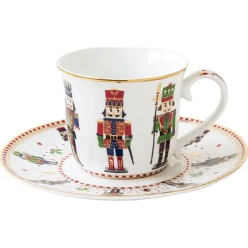 ŠÁLEK A PODŠÁLEK LOUSKÁČEK (Porcelánová sada šálku a podšálku s motivem louskáčka)