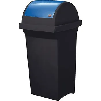 Skladový kontejner Odpadkový koš s výkyvným víkem, modrá