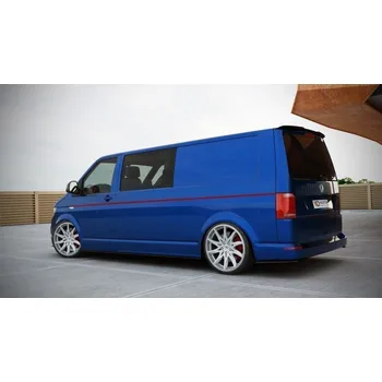 Tuning Maxton Design prodloužení spoileru pro Volkswagen T6, černý lesklý plast ABS