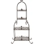 Hnědý kovový vintage stojan na květiny Josue - 74*39*160 cm