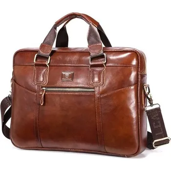 Bullcaptain pánská kožená brašna Pasteur Hnědá 11L BULLCAPTAIN GWB055s1