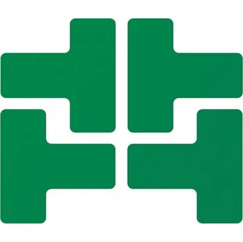 Podlahové značení - Dělící značka "T" 50,8 x 127 mm, 20 ks v balení, zelená