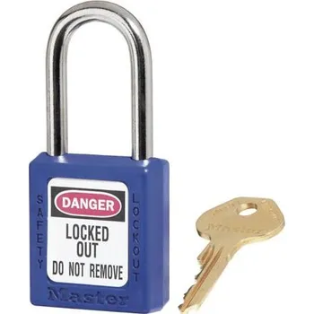 Visací zámek Bezpečnostní visací zámek - systém různých uzávěrů - modrý