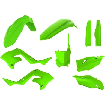 Sada plastů KAWASAKI KX 125/250 '03-'08 (zelená), POLISPORT