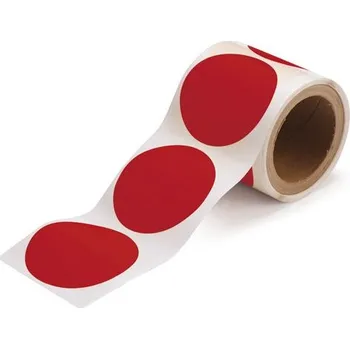 Podlahové značení - Tečky v roli, Ø 89 mm, 300 ks, červené