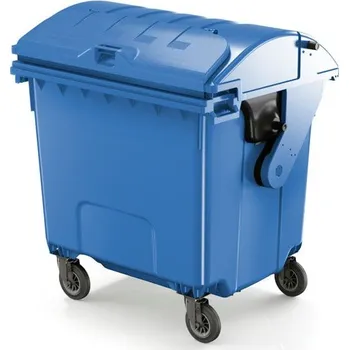 Skladový kontejner Sběrný kontejner 1100 l, víko ve víku, modrý