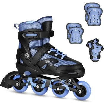 Kolečkové brusle Sada kolečkových bruslí a chráničů NILS Extreme NA0189 modrá vel. S(31-34)