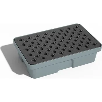 jímka Záchytná plastová vanička s roštem, šedá 30 l