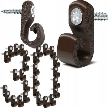 Obraz 30x univerzální šroubovací háčky na světýlka, girlandy, dekorace a kabely