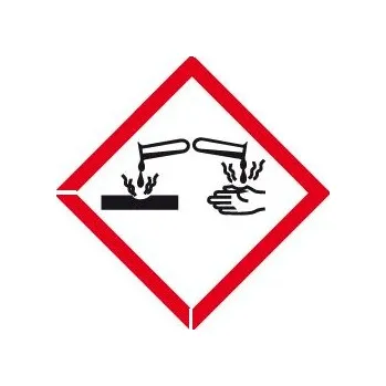 Korozivní a žíravé látky, fólie 5x5 cm,10 ks