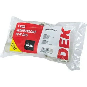 Vodovodní potrubí T-kus jednoznačný PP-R D25 (balení 10 ks)