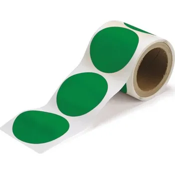Podlahové značení - Tečky v roli, Ø 89 mm, 300 ks, zelené