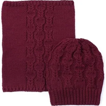 Pokrývka hlavy Zimní set čepice a nákrčník Zamor Bordová Artofpolo cz19805s03