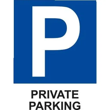 Značka Parkoviště Private parking, plast A3