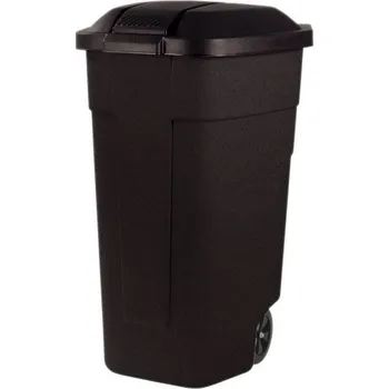 Skladový kontejner Mobilní sběrná nádoba 110 l s černým víkem