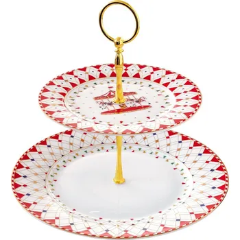 PODNOS NA KOLÁČE A CUKROVÍ (Dvoupatrový podnos)