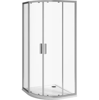 JIKA Nion - sprchový kout, čtvrtkruh, stříbrný lesklý profil, transparentní sklo (H2532N2...6681), Stříbrná (H2532N20026681) Barva: Stříbrná, Provedení: Transparentní sklo