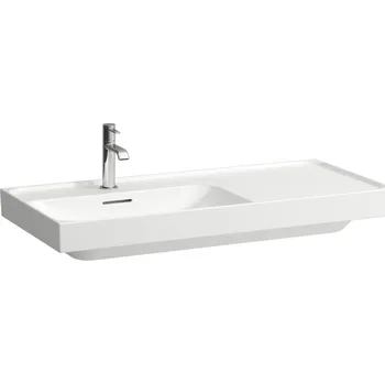 Umyvadlo LAUFEN MEDA - umyvadlo, odkládací plocha vpravo, H8171180001581, s 3 otvory pro baterii, bez přepadu