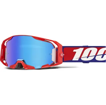 Motocyklové brýle Motokrosové brýle 100% ARmatic Best s modrým plexi