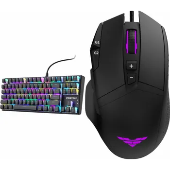 Myš PREYON Klávesnice Blue Blitz Claw (PBBC87B) + herní myš Preyon Falcon (PFG27B)